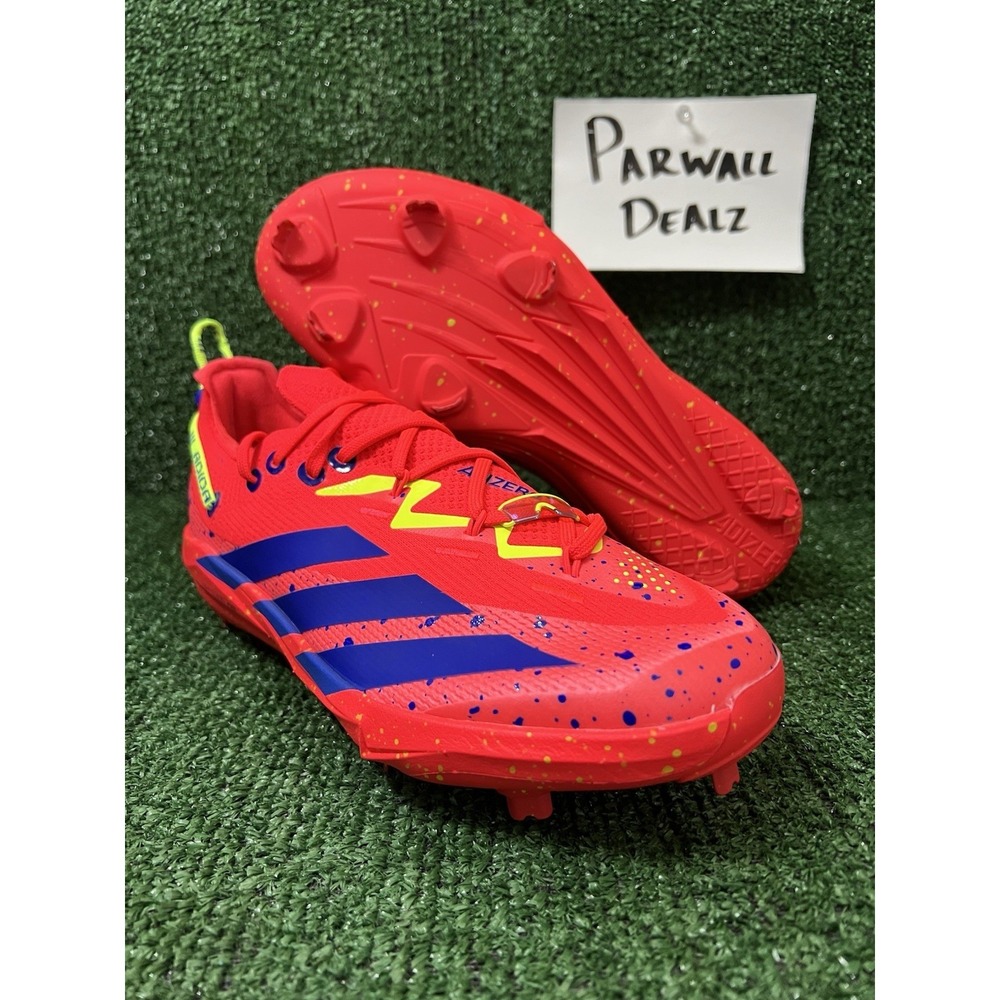 Adidas Adizero Electric + 2.0 Shades Baseball Metal Cleats Red Men's 7.5 JH9156
